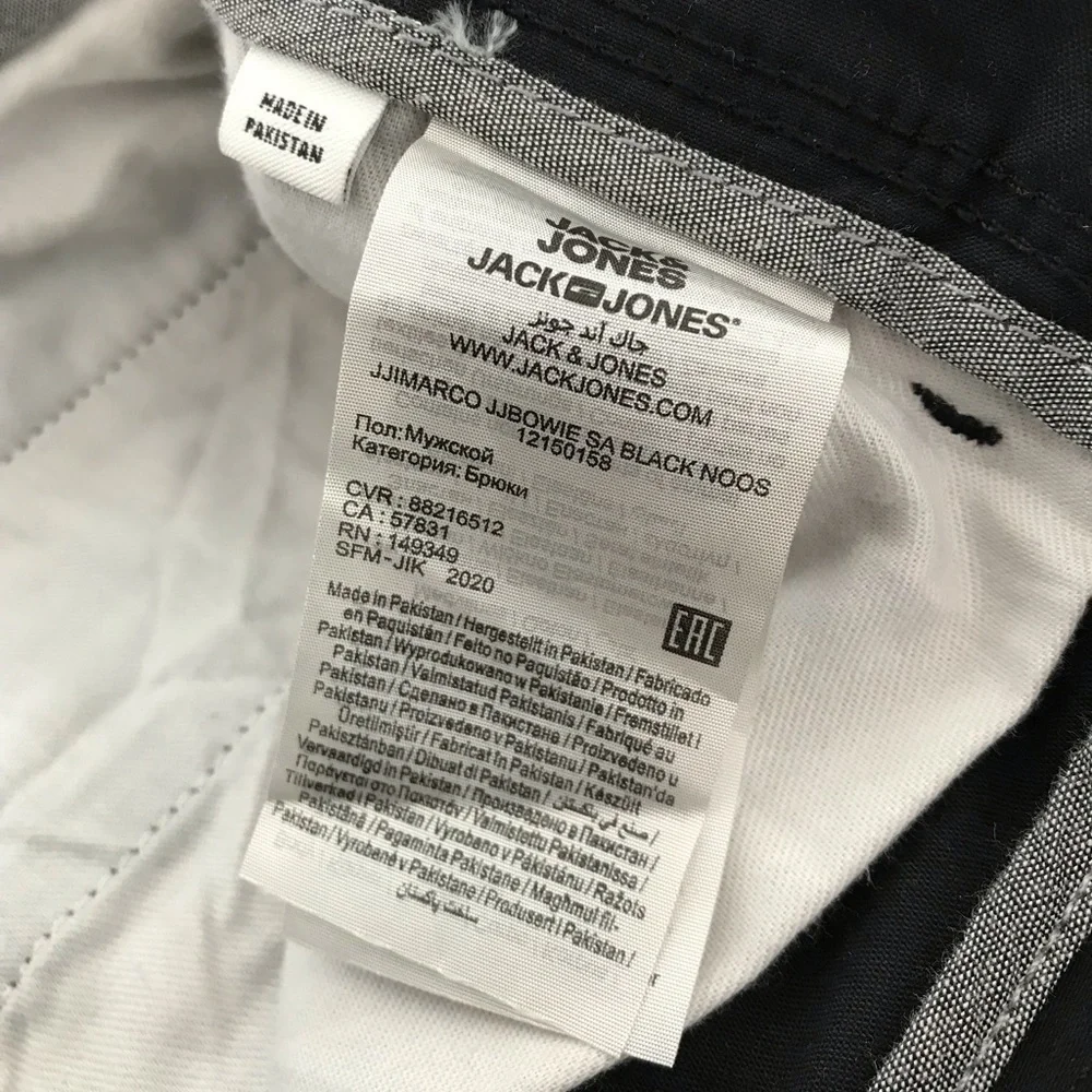 Jack & Jones Slim Fit Black Chino Trousers